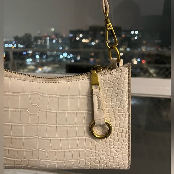 Retro Classic Shoulder Bag Purse Crossbody Vintage Crocodile Pattern -2 Straps - Picture 3 of 5